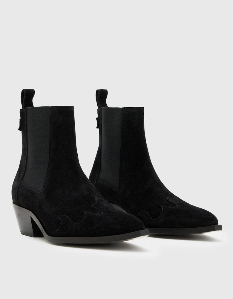 Dellaware Suede Boots - Black 