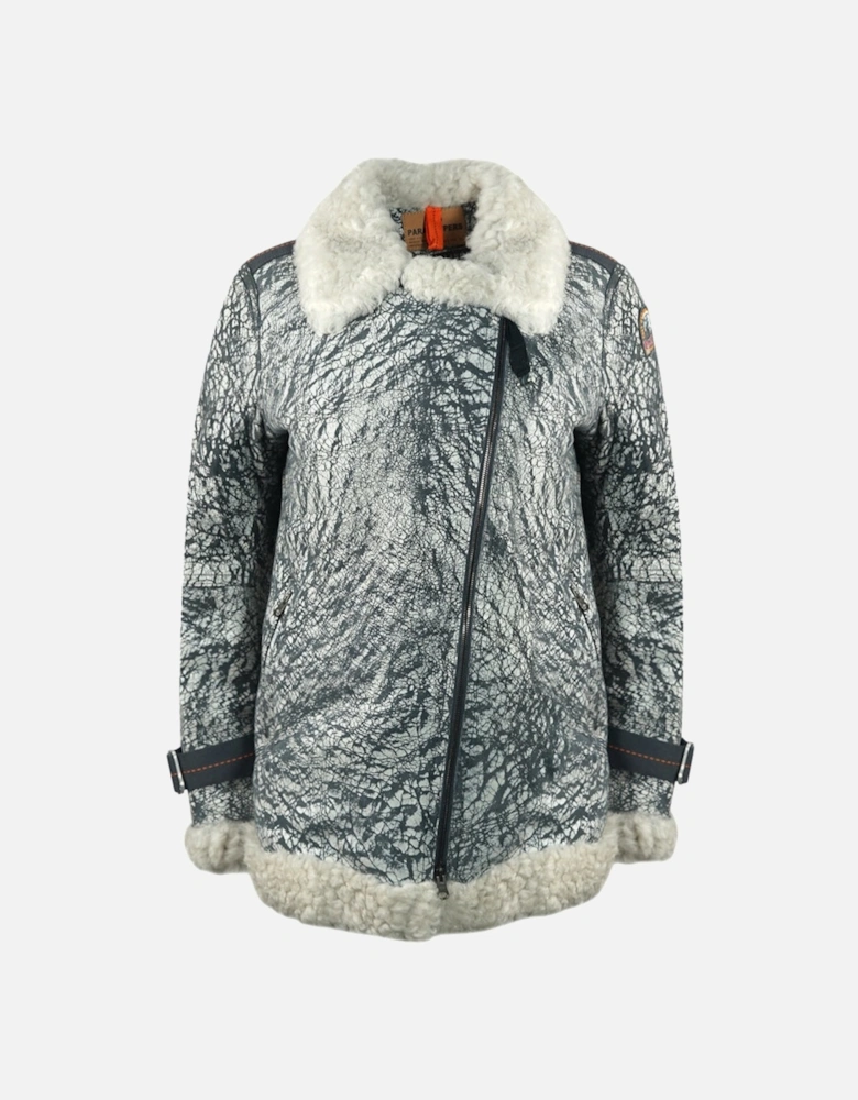 Haven Shearling Nine Iron Grey Leather Jacket