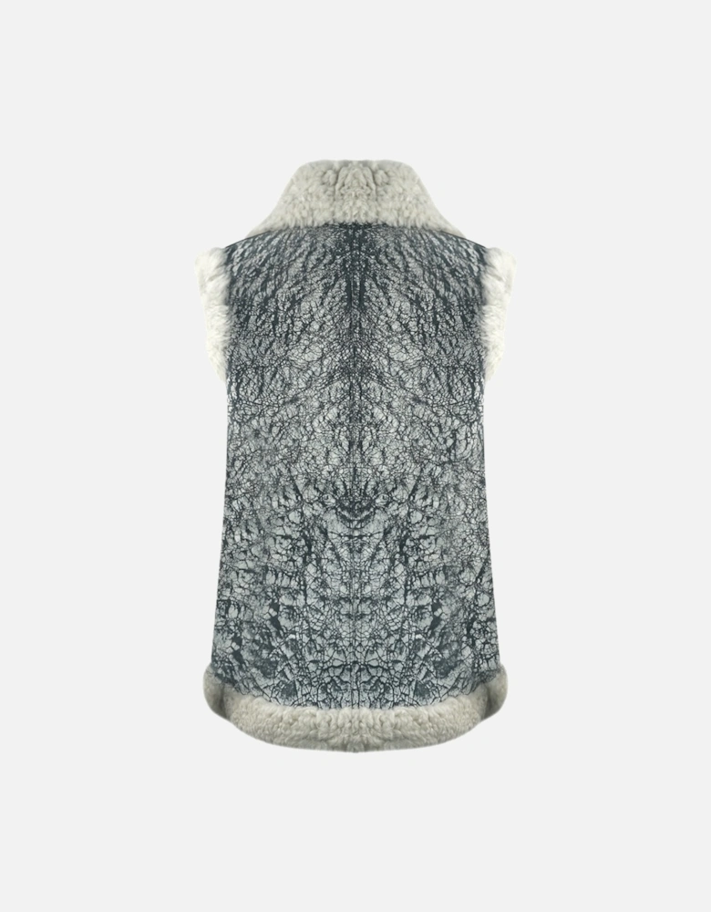 Sax Shearling Nine Iron Grey Leather Gilet