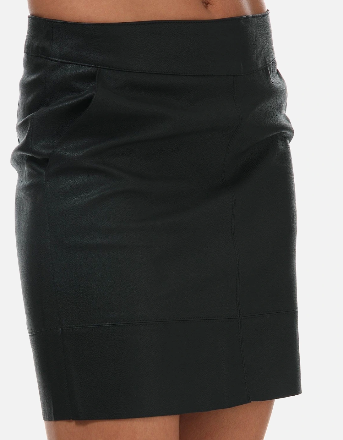 Womens Base Faux Leather Skirt, 6 of 5