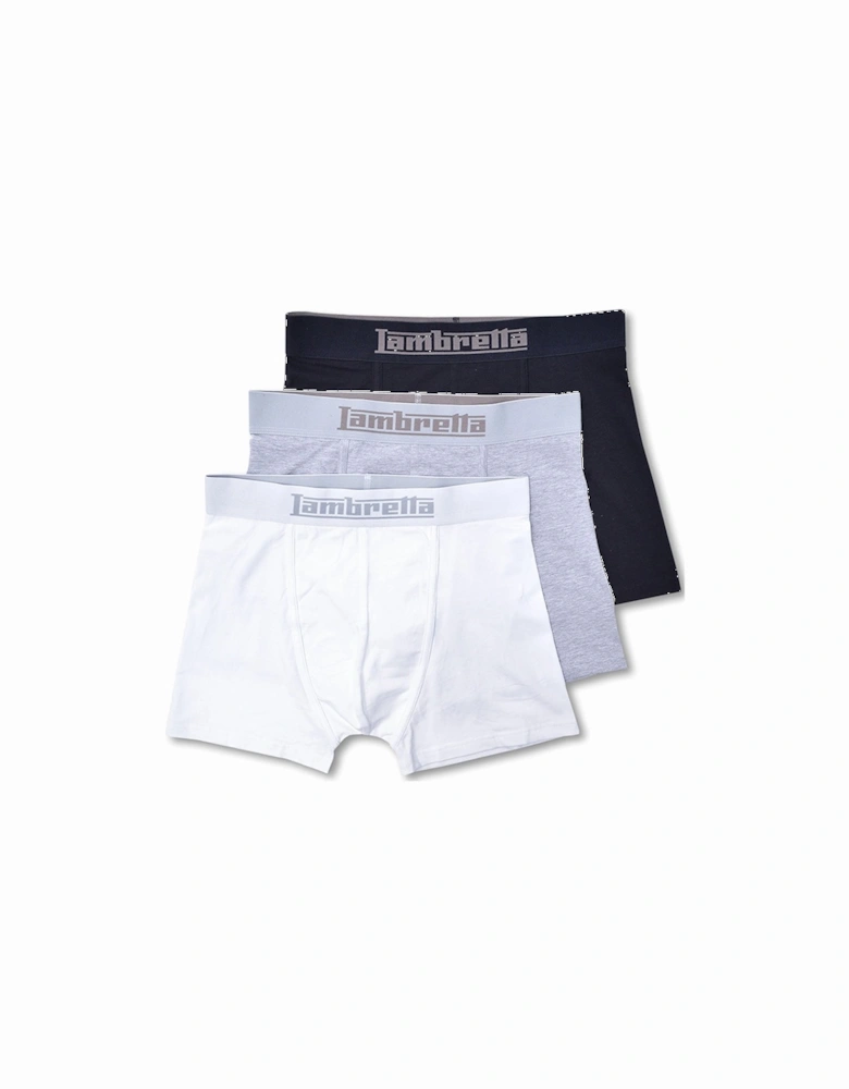 Mens 3 Pack Classic Elasticated Boxer Shorts Multi