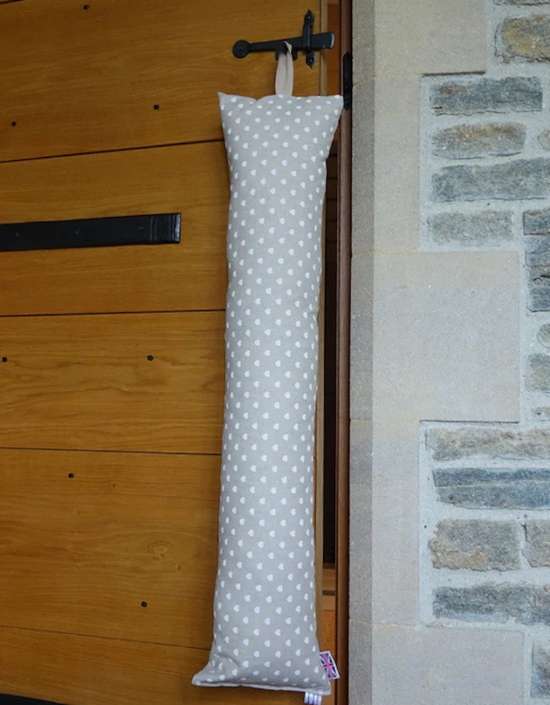 Hearts White Draught Excluder