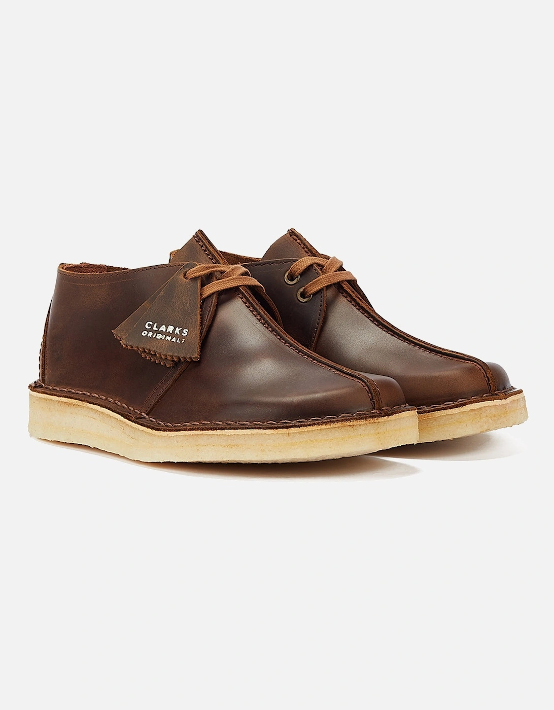 Originals Desert Trek Leather Mens Beeswax Brown Shoes, 9 of 8