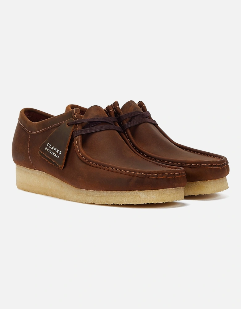 Wallabee Beeswax Men's Brown Lace-Up Shoes
