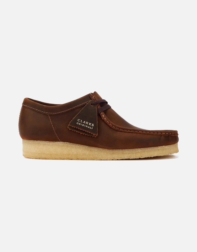 Wallabee Beeswax Men's Brown Lace-Up Shoes