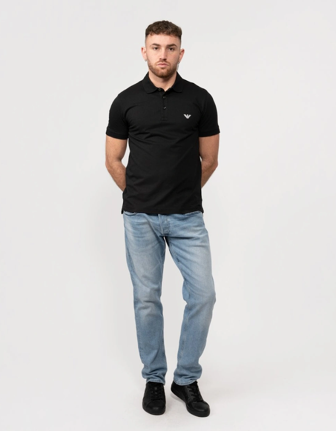 Mens Embroidered Eagle Beach Polo