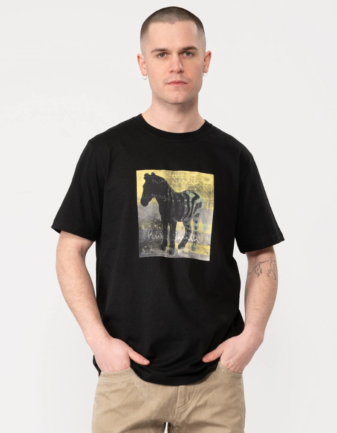 PS Mens Regular Fit Zebra Square T-Shirt, 5 of 4