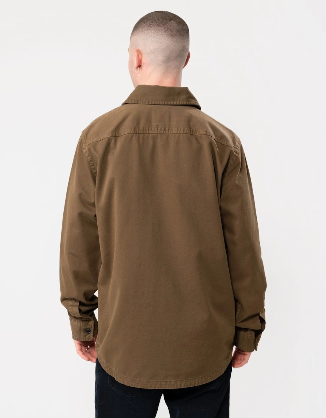 BOSS Orange Locky 1 Mens Oversized-Fit Cotton Twill Overshirt