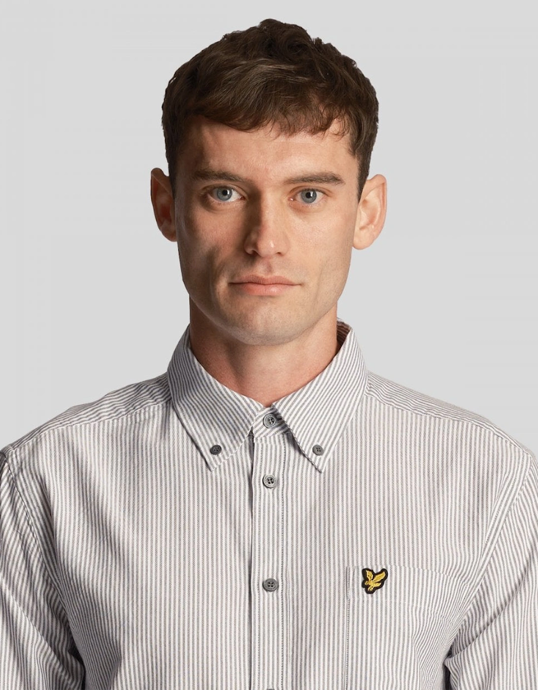 Lyle & Scott Mens Stripe Oxford Shirt