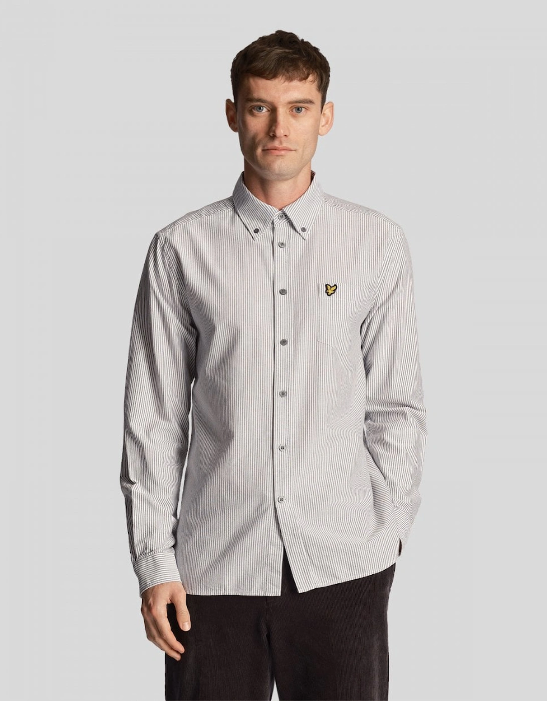 Lyle & Scott Mens Stripe Oxford Shirt, 5 of 4