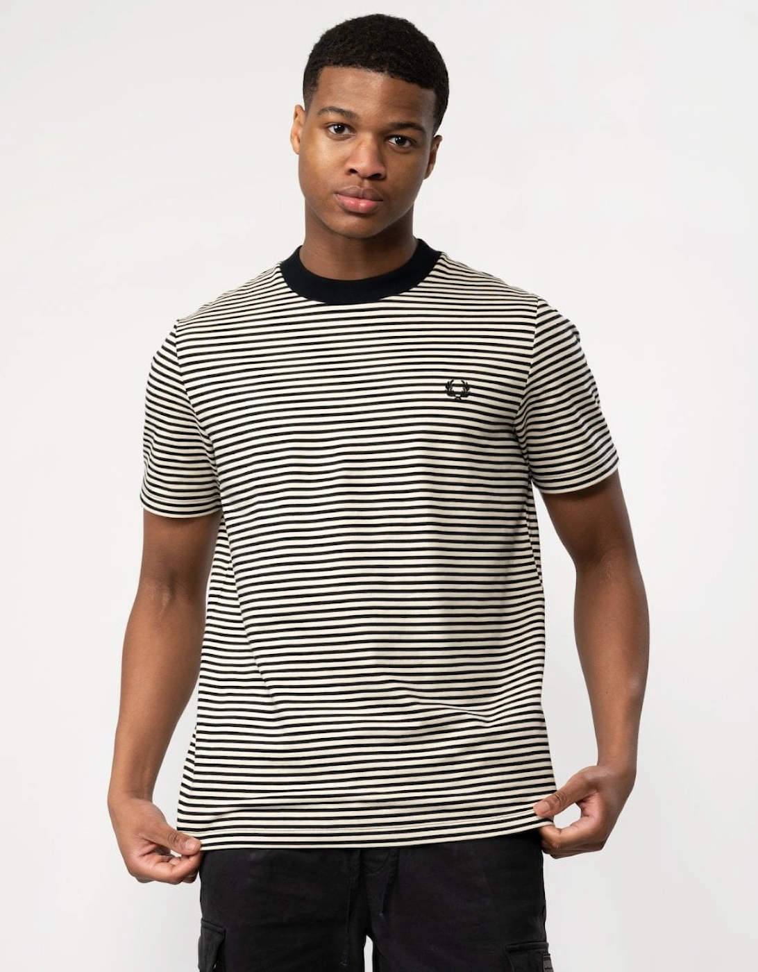 Mens Fine Stripe Heavyweight T-Shirt, 5 of 4