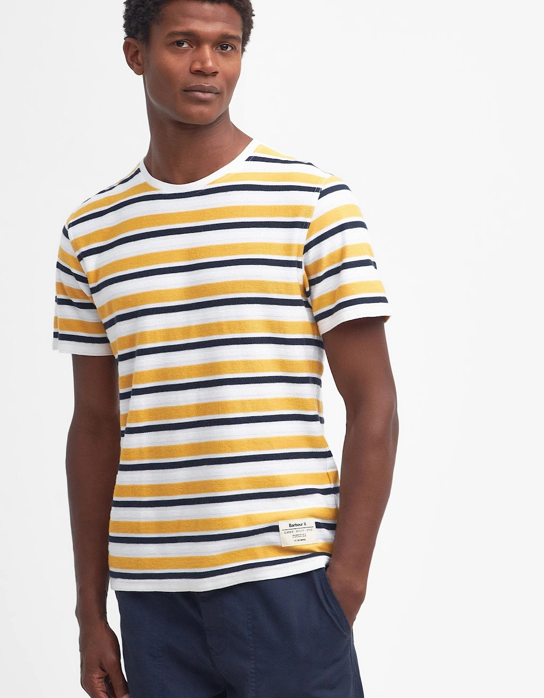 Whitwell Stripe Mens Tailored T-Shirt, 8 of 7