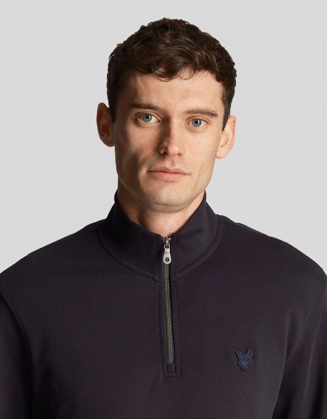 Lyle & Scott Tonal Eagle Mens Quarter Zip Sweatshirt