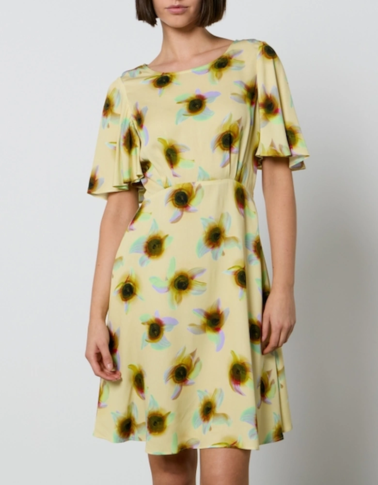 PS Printed Satin-Twill Dress