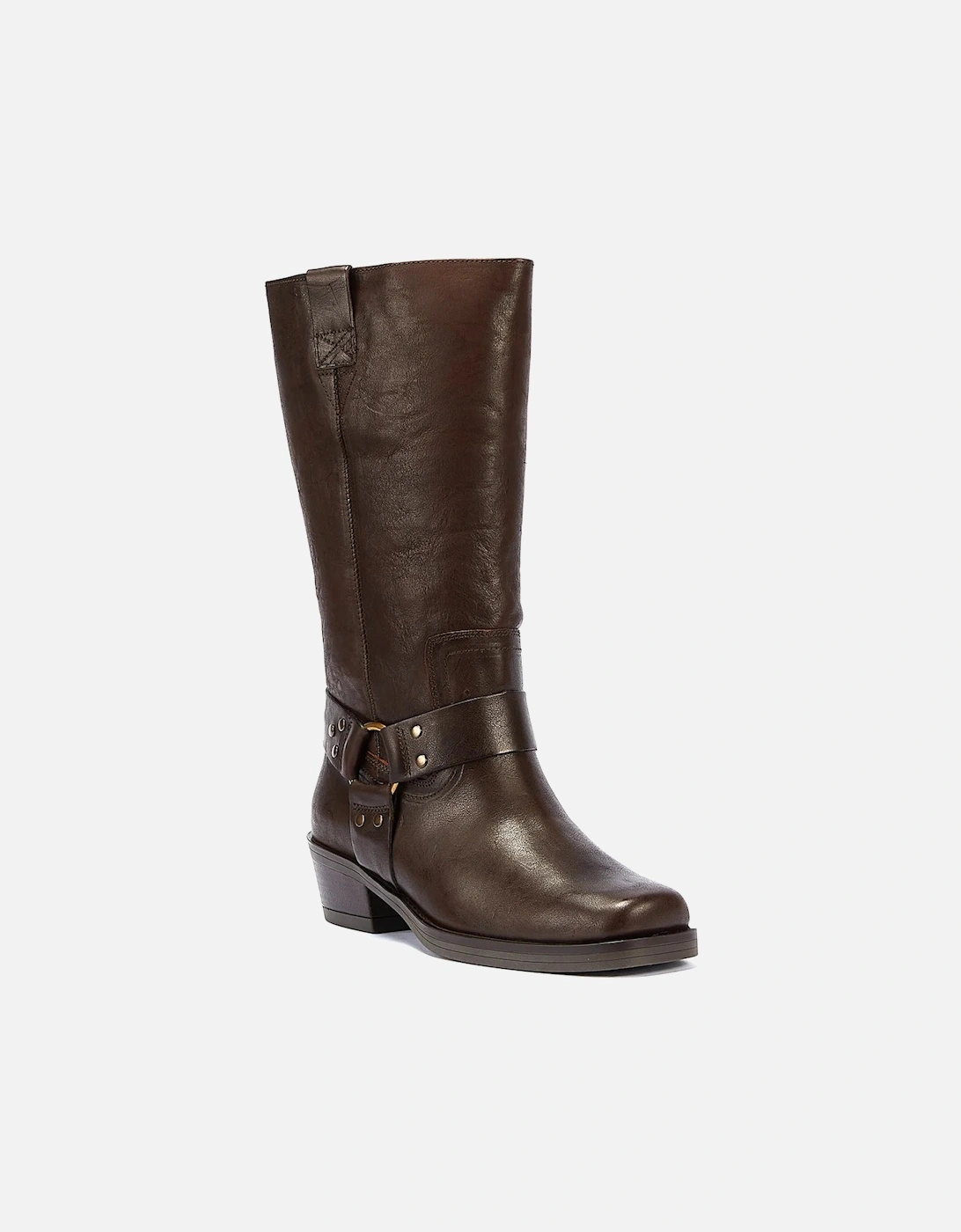 Trig-Ger Harness Waxy Leather Women's Brown Boots