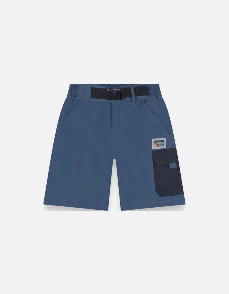 Blue Pocket Shorts