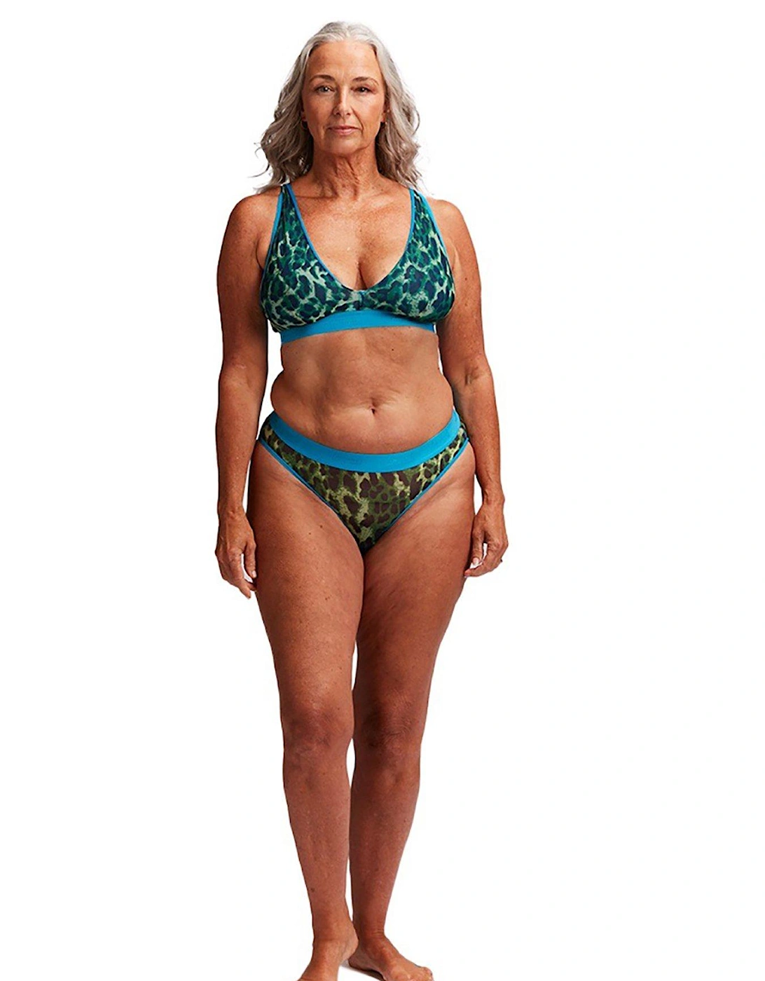 Mesh Fuller Cup Bra - Green Leopard, 6 of 5