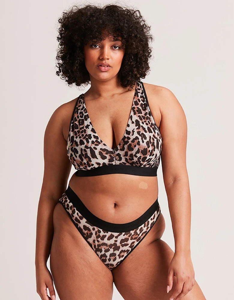 Mesh Fuller Cup Bra - Natural Leopard