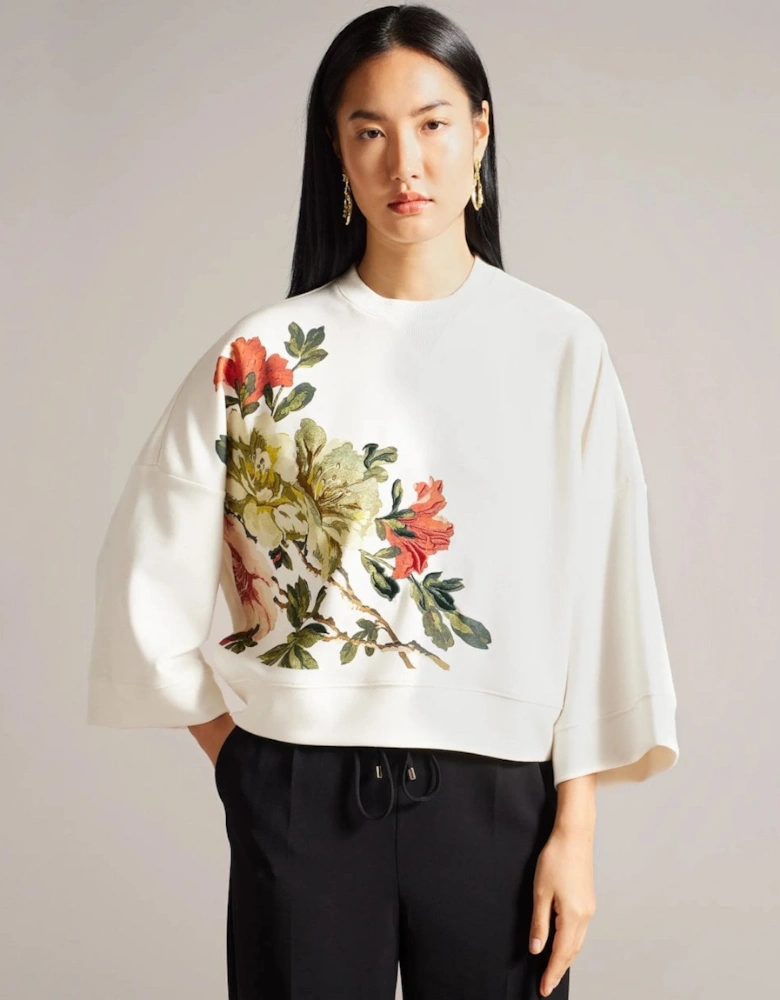 Laurale Womens Sweatshirt With Embroidery