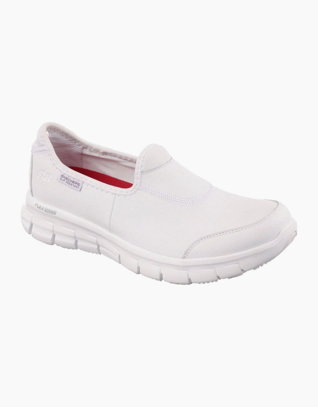 Skechers Women's White Sure Track Slip On Sports Shoes - Size: 3