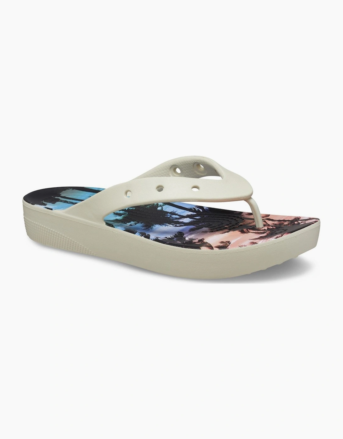 Crocs Women's Classic Summer Nostalgia Platform Womens Flip Flops - White - Size: 5