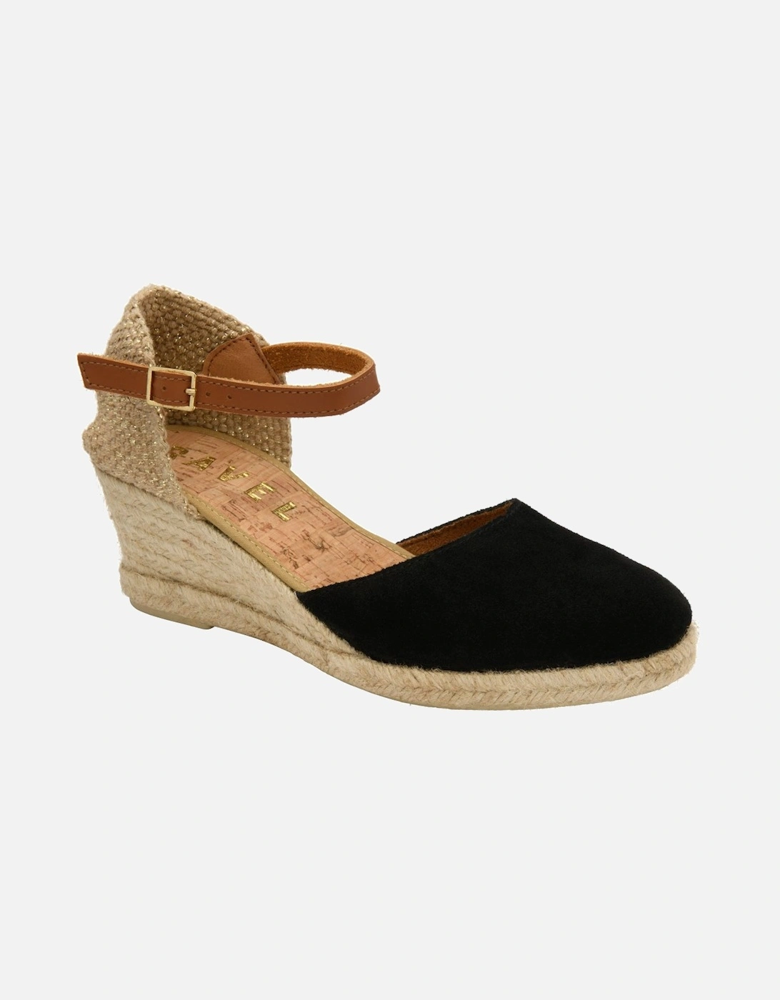 Ravel Women's Vista Womens Espadrille Wedges - Black - Size: 4