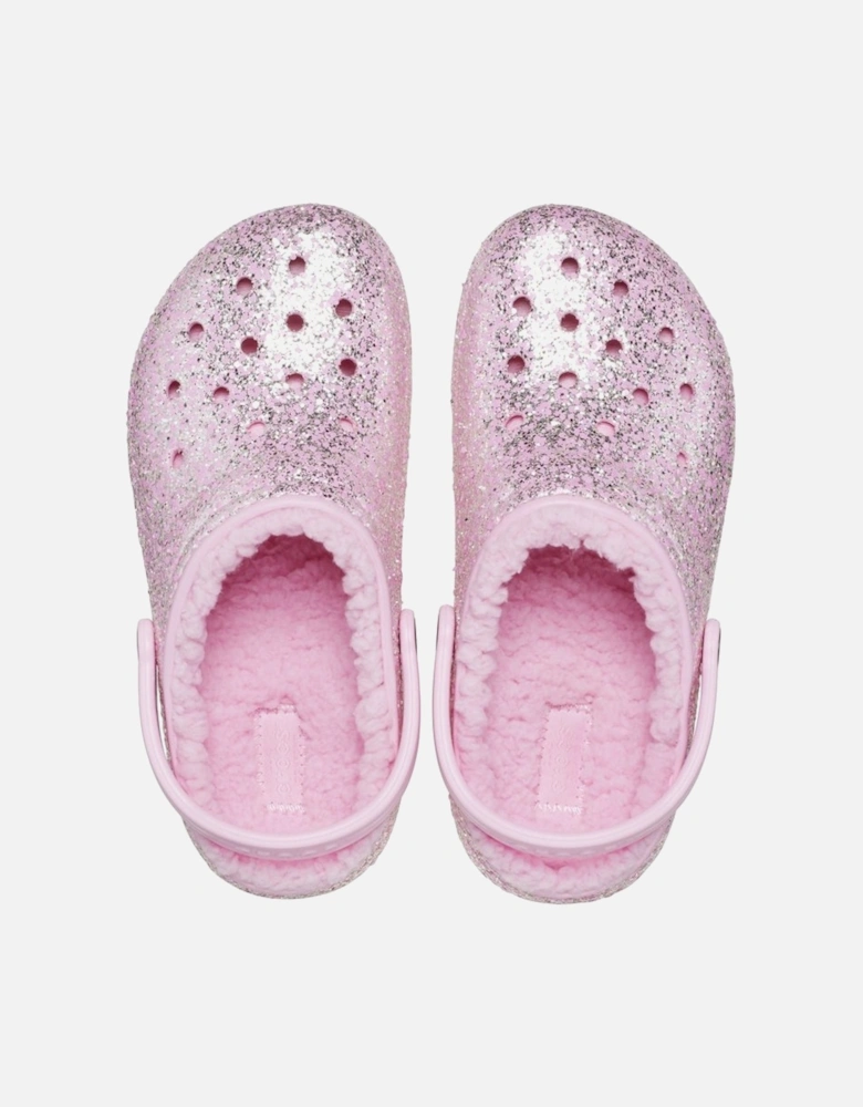 Toddlers Classic Glitter Lined Girls Clogs