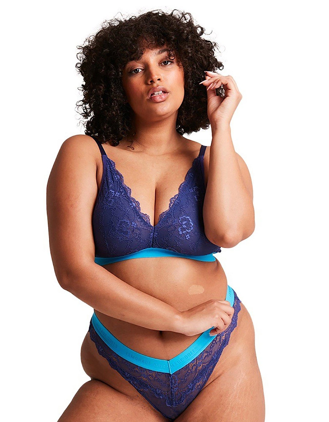 Lace Fuller Cup Bra - Blue, 3 of 2