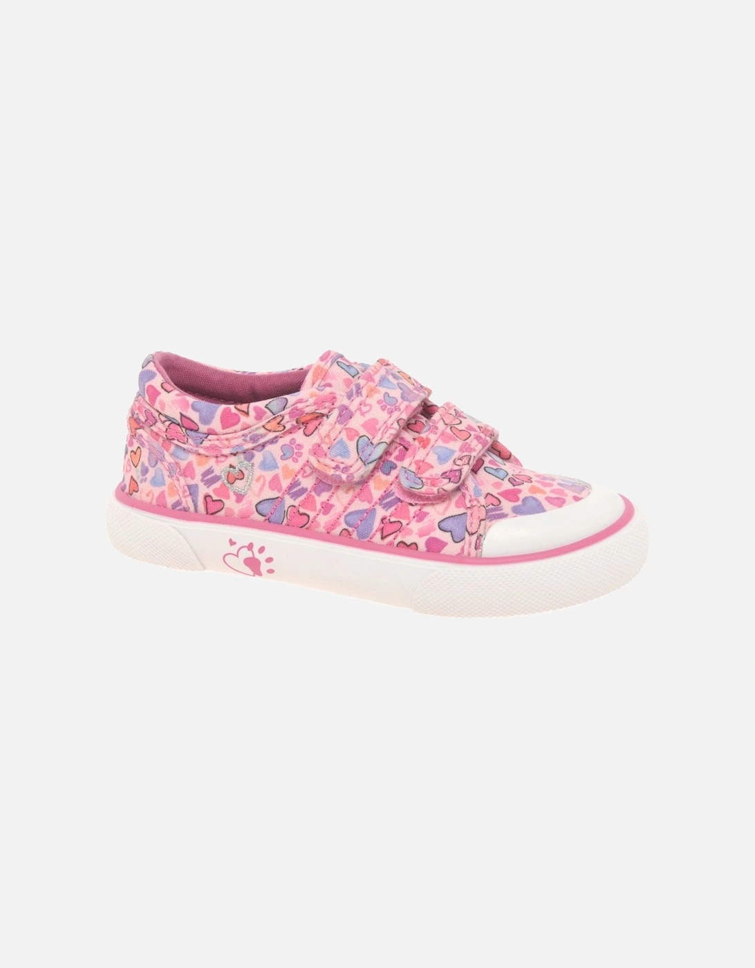 Loveheart Girls Infant Canvas Shoes, 6 of 5