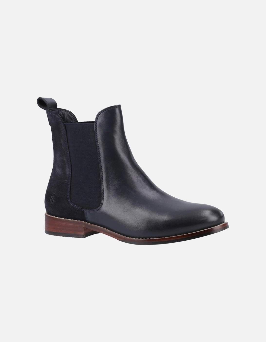 Hush Puppies Women's Navy Colette Leather Wide Fit Flat Chelsea Boots - Size 4 - Image 5