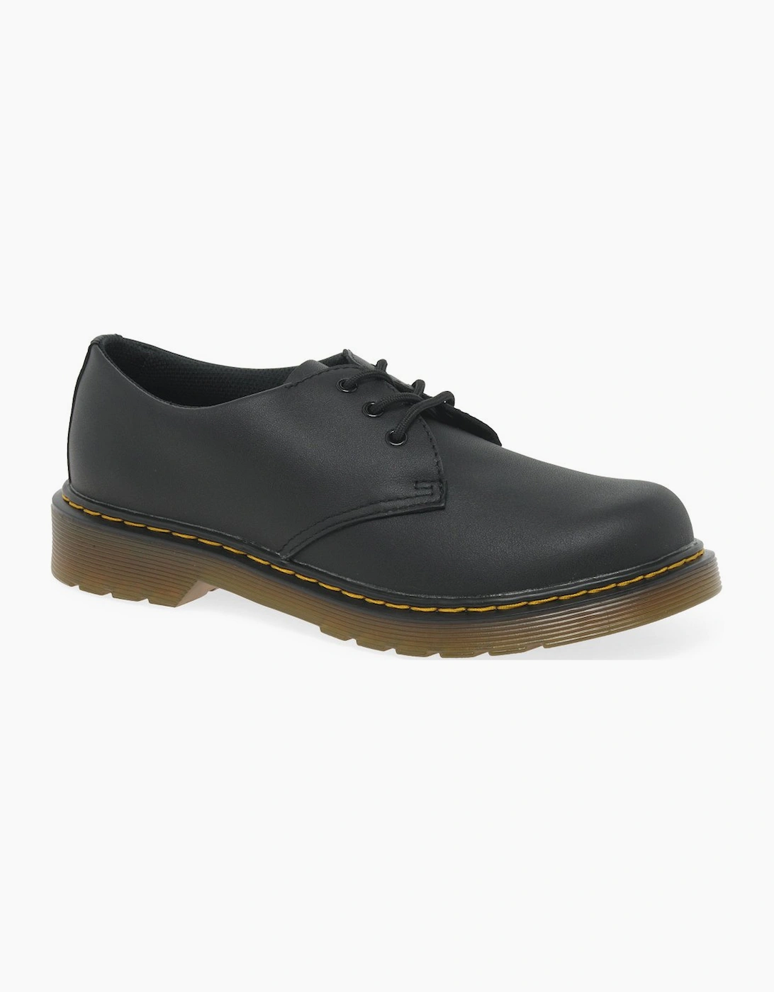 Dr Martens Girls Black 'S 1461 Senior 3 Eye Lace Shoes - Size: 4 Kids