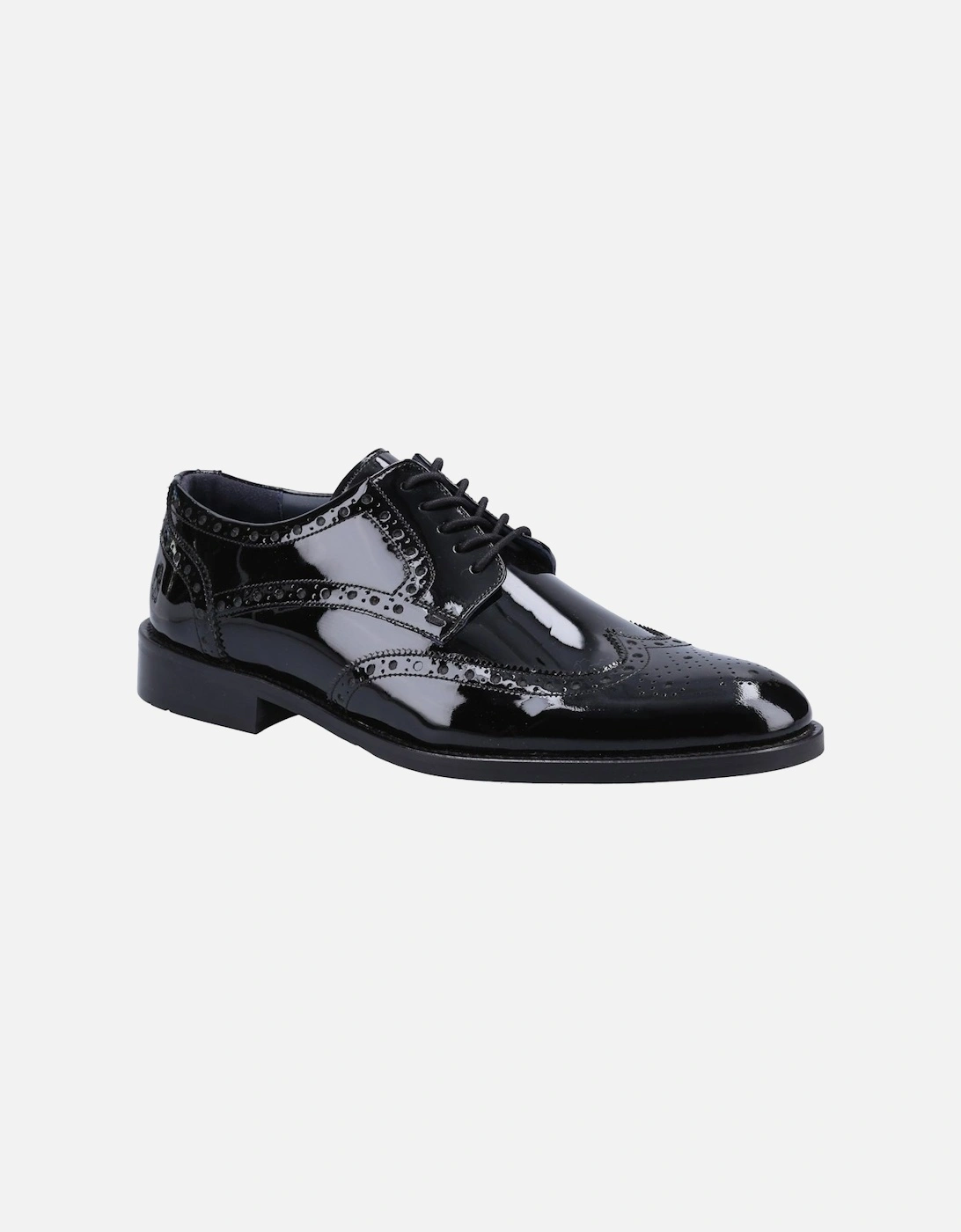 Dustin Mens Patent Brogue Shoes, 5 of 4