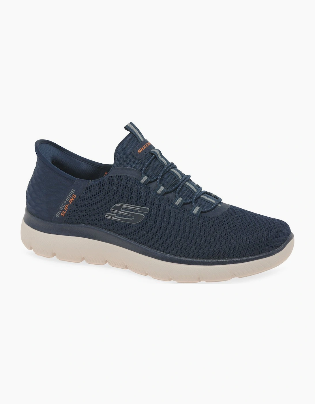 Skechers Men's Navy Slip-In Summits Trainers - Size: 6