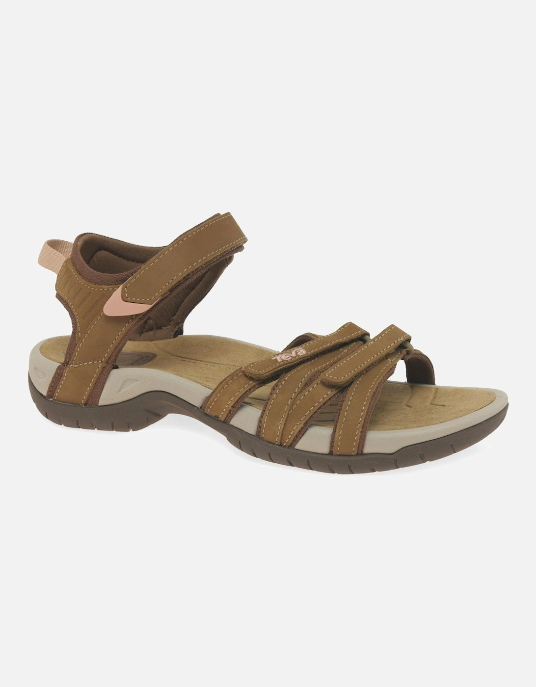 Tirra Leather Womens Riptape Sandals, 6 of 5
