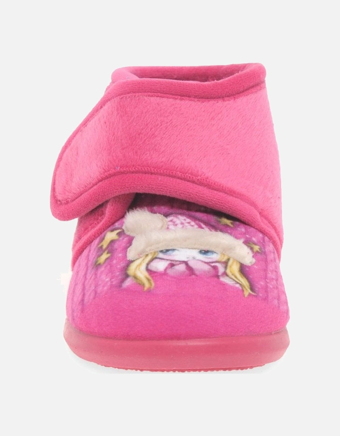 Samantha Girls Pink Girl Rip Tape Full Slippers