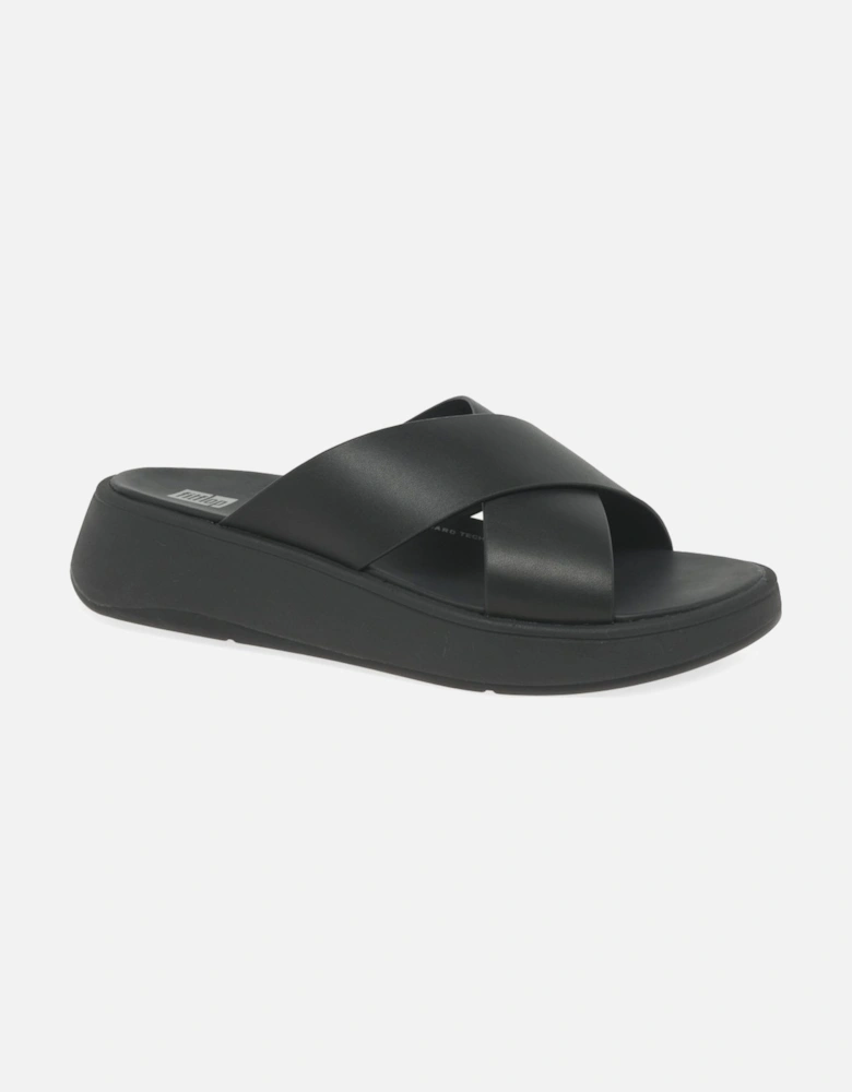 F-Mode Leather Slide Womens Sandals