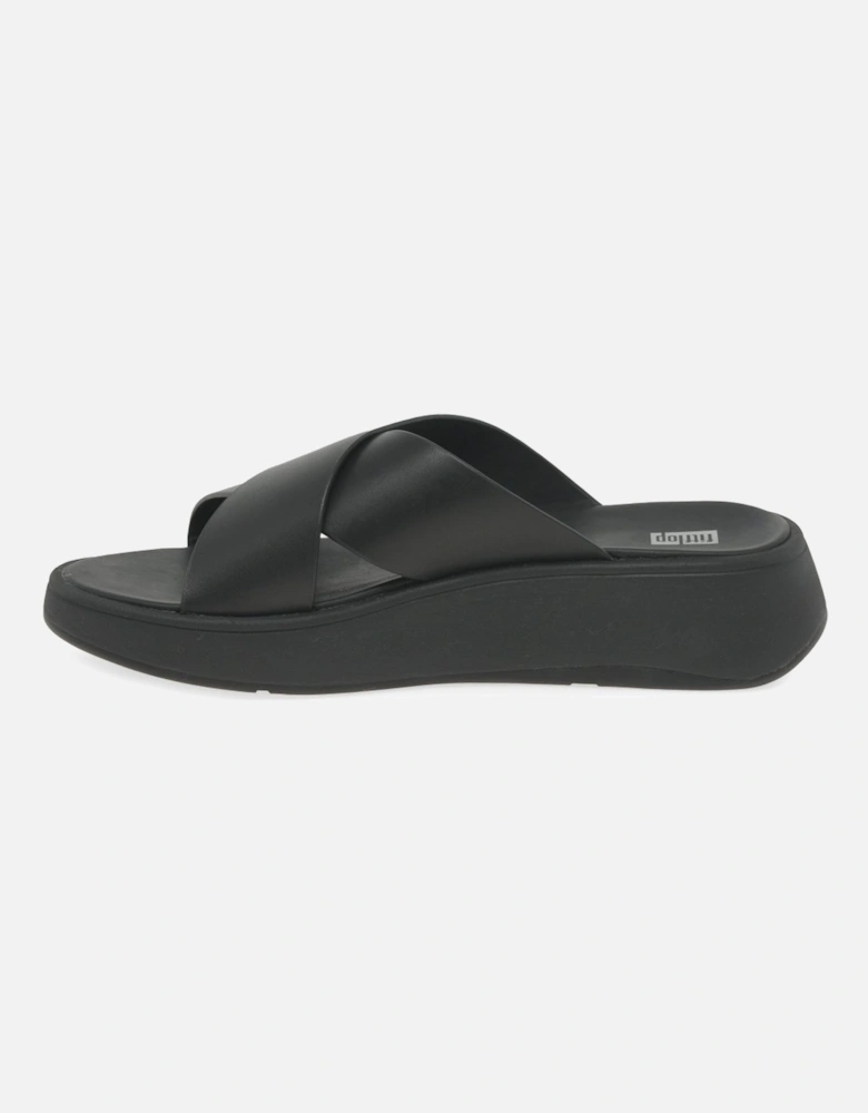 F-Mode Leather Slide Womens Sandals