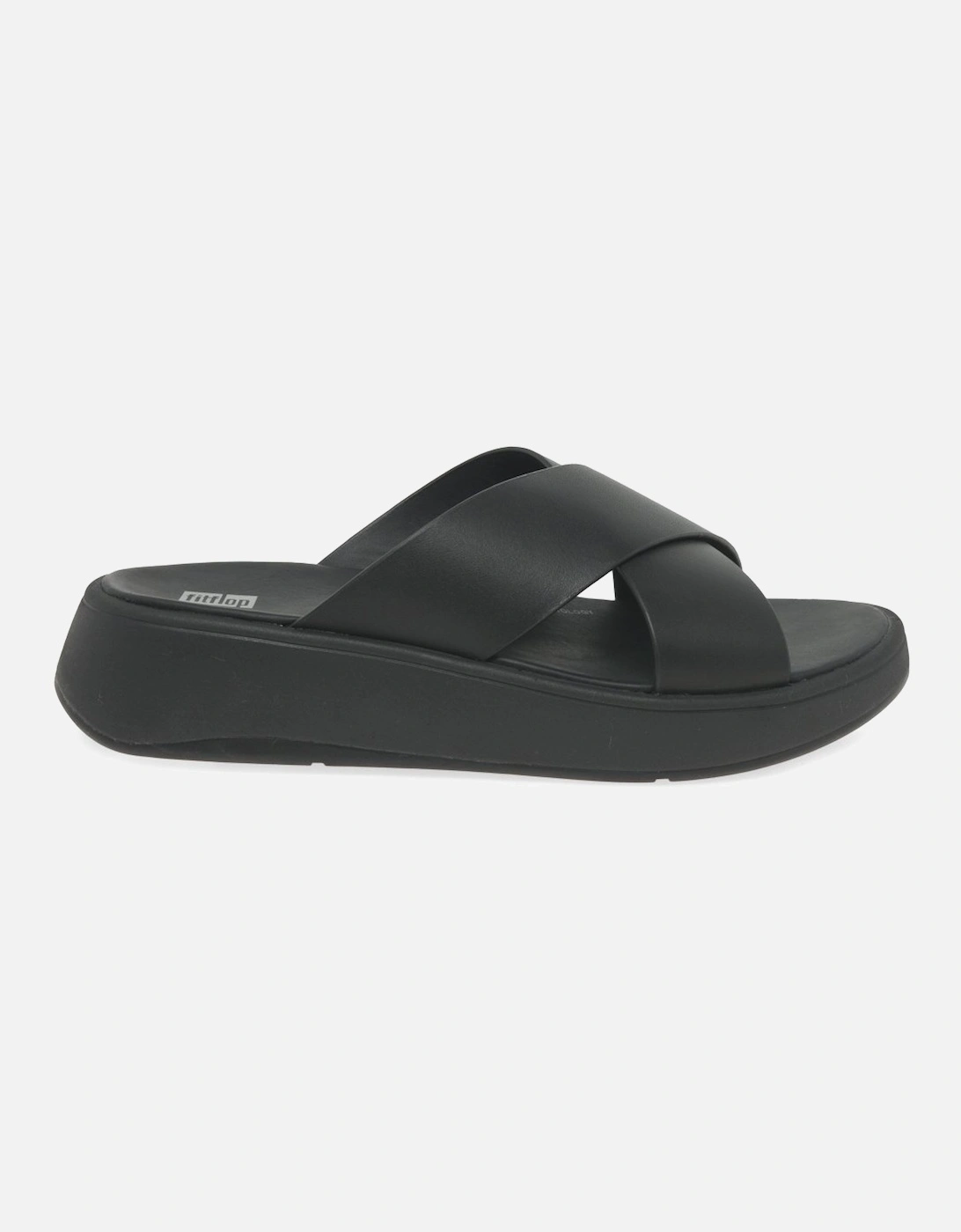 F-Mode Leather Slide Womens Sandals