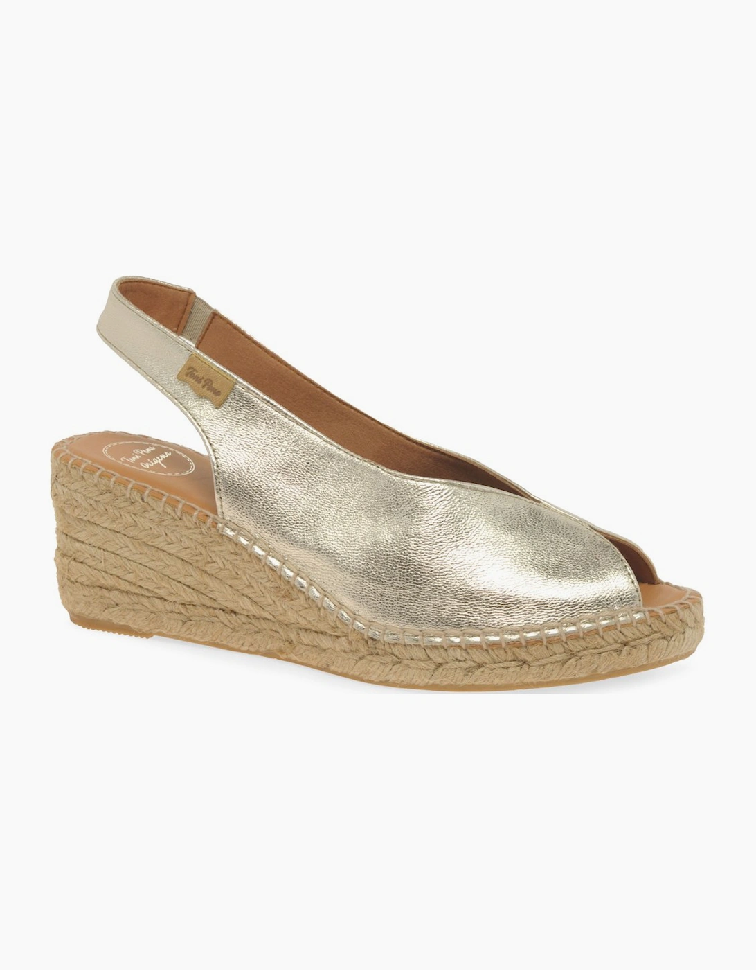 Toni Pons Women's Laila Womens Wedge Heel Espadrille Sandals - Gold - Size: 4
