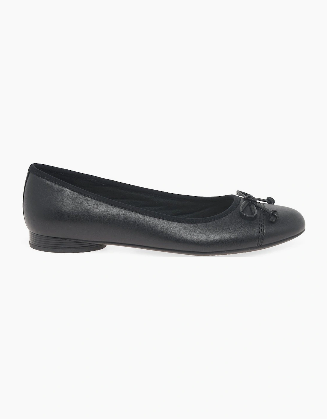 Clarks Women's Black Loreleigh Rae Leather Slip Ons, Ballet Pumps | Size: 7/Standard Fit - Image 5