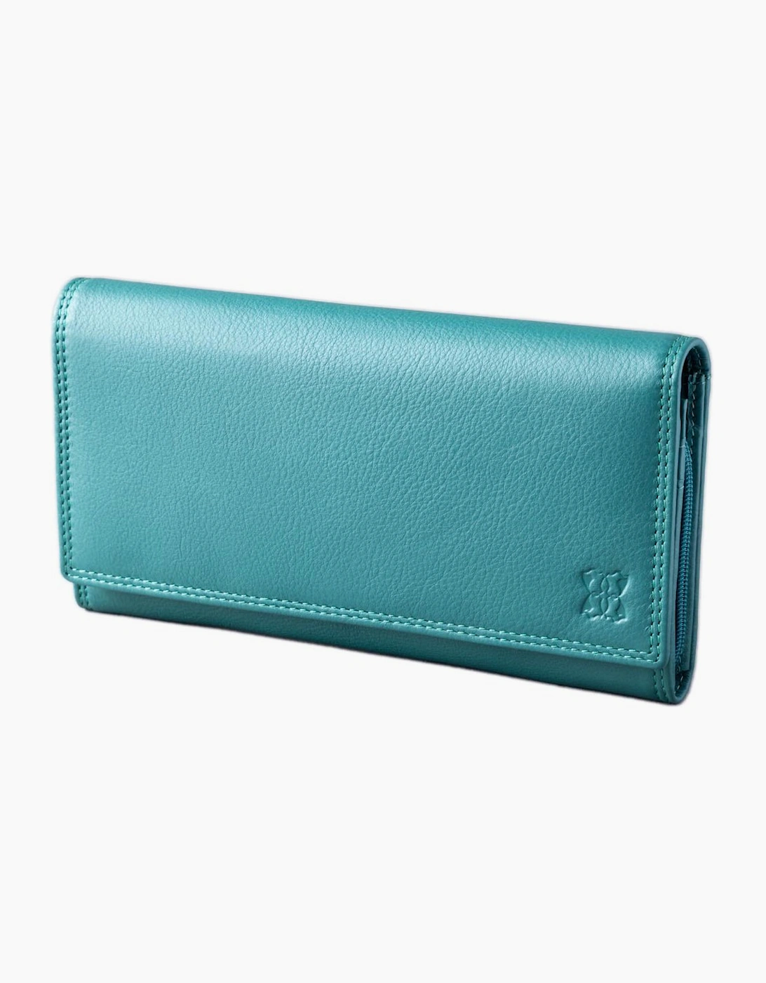 Women's Large Leather Purse - Blue - Size: ONE size