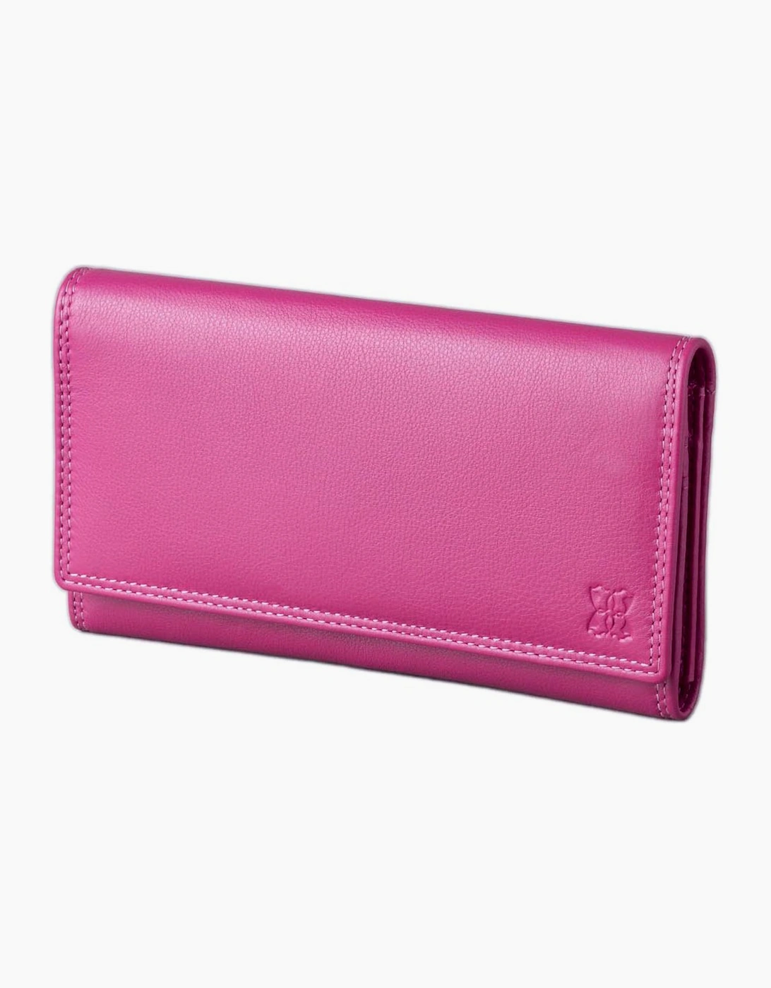 Women's Large Leather Purse - Pink - Size: ONE size