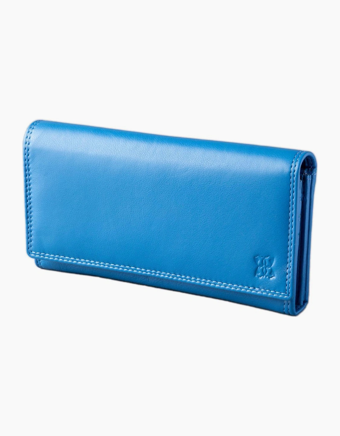 Women's Large Leather Purse - Blue - Size: ONE size