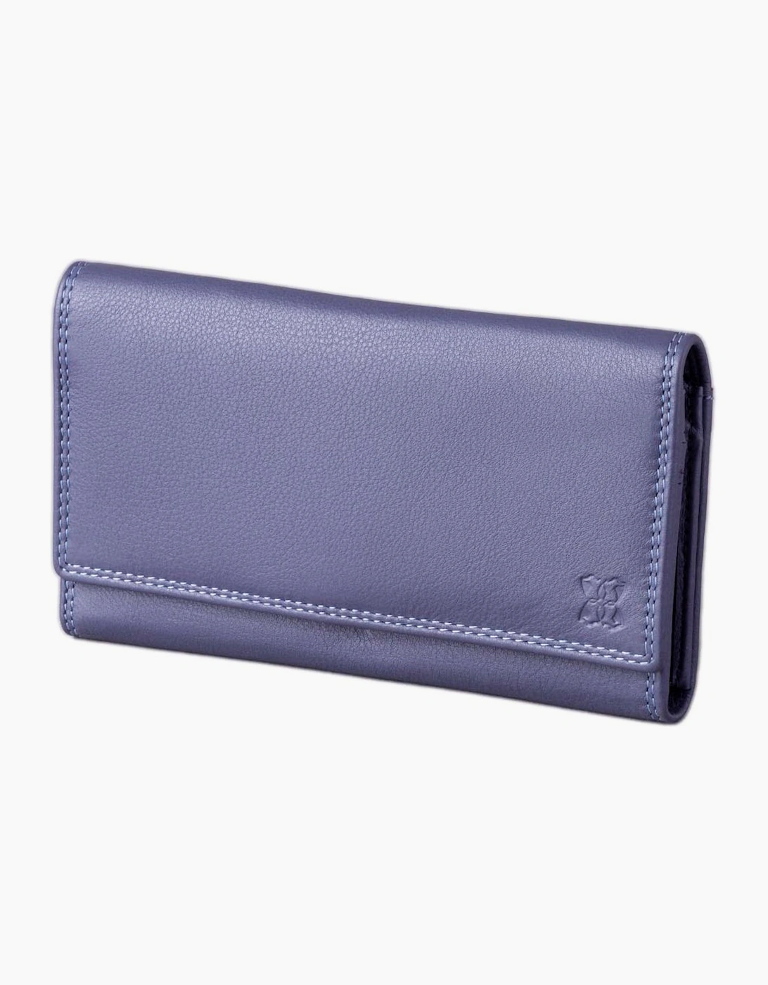 Women's Large Leather Purse - Purple - Size: ONE size