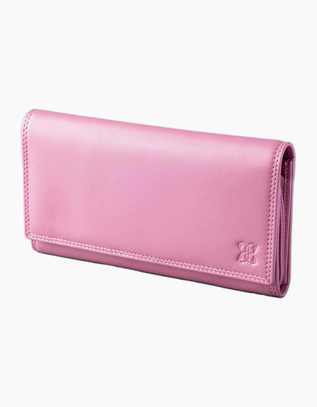 Women's Large Leather Purse - Pink - Size: ONE size