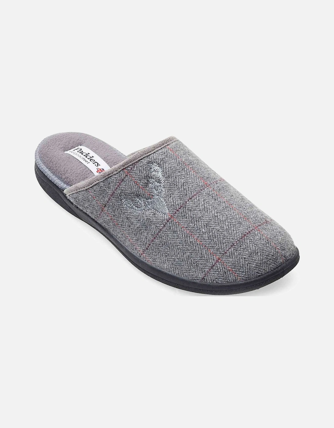 Stag Motif Mens Slippers