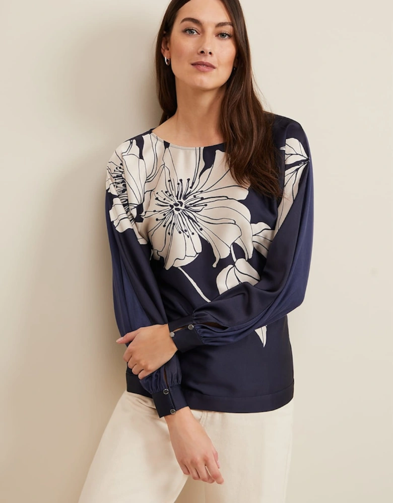 Alora Floral Woven Front Top