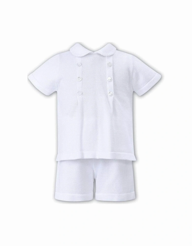 Baby Boys White Organic Short Set