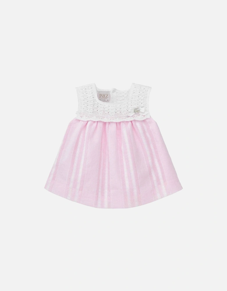 Baby Girls Pink Aura Cotton Dress & Bloomer Set