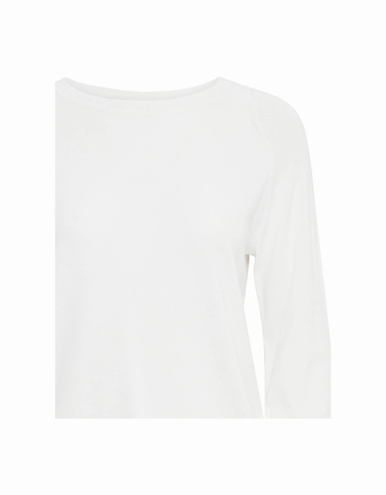 B Young Women's Bymmorla Basic O Neck Pullover Off White